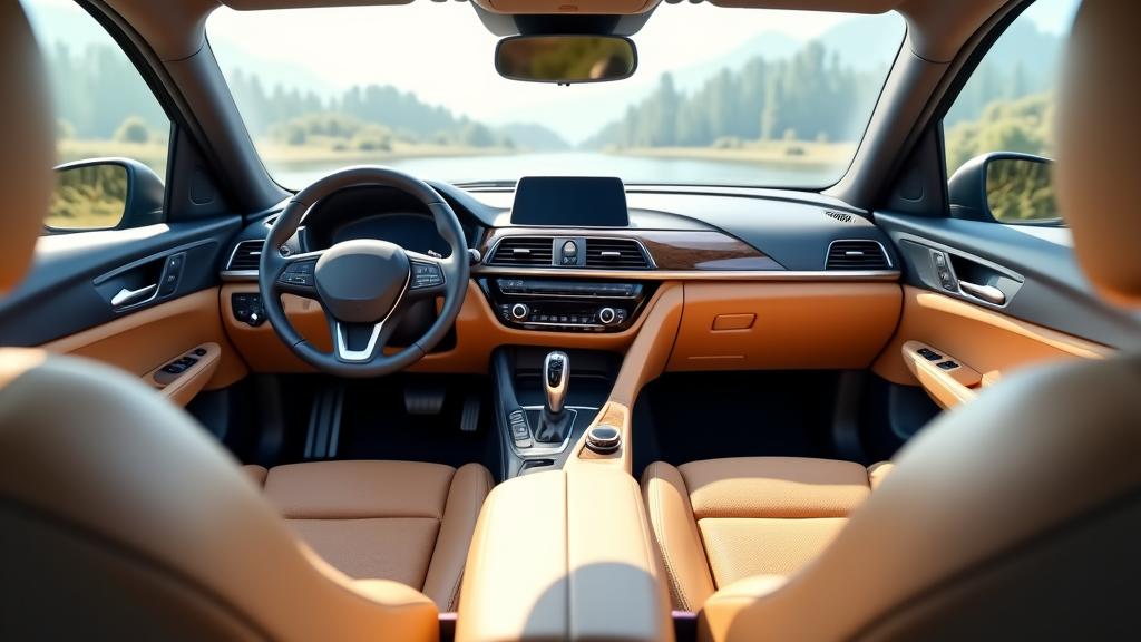 작업 후 깨끗해진 자동차 실내