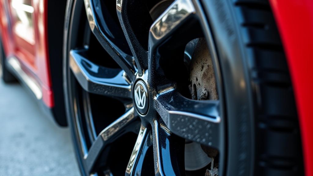 작업 후 광택이 살아난 자동차 휠